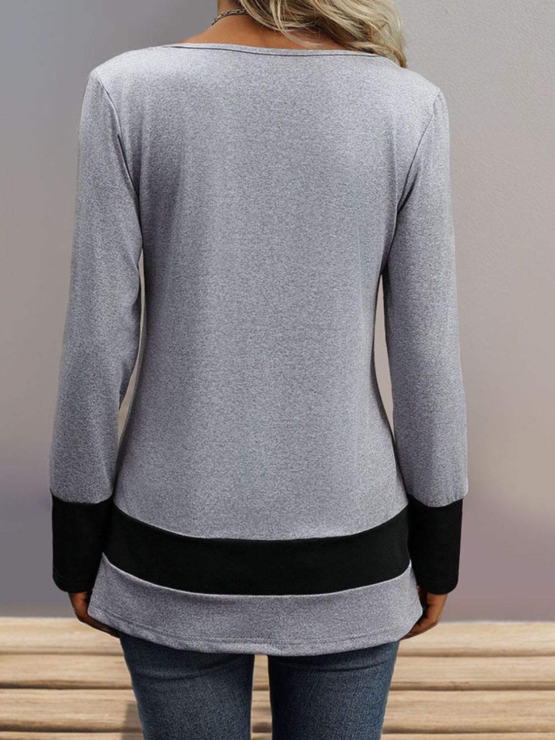 Contrast Long Sleeve T-Shirt