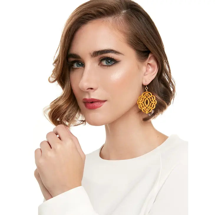 Baroque Resin Drop Earring