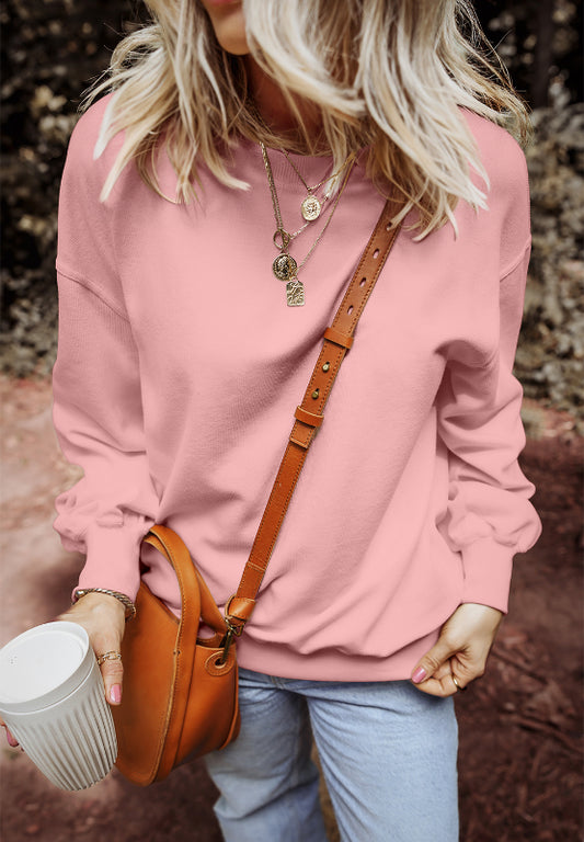 Round Neck Long Sleeve Sweatshirt