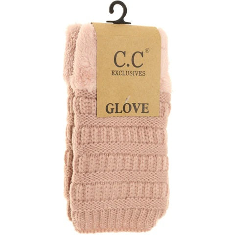 CC Fingerless Sherpa Lined Gloves