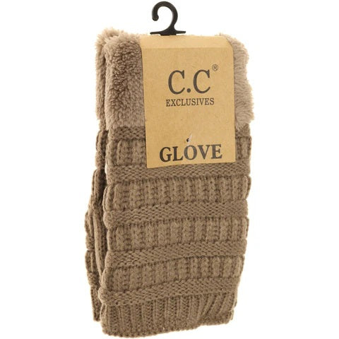 CC Fingerless Sherpa Lined Gloves