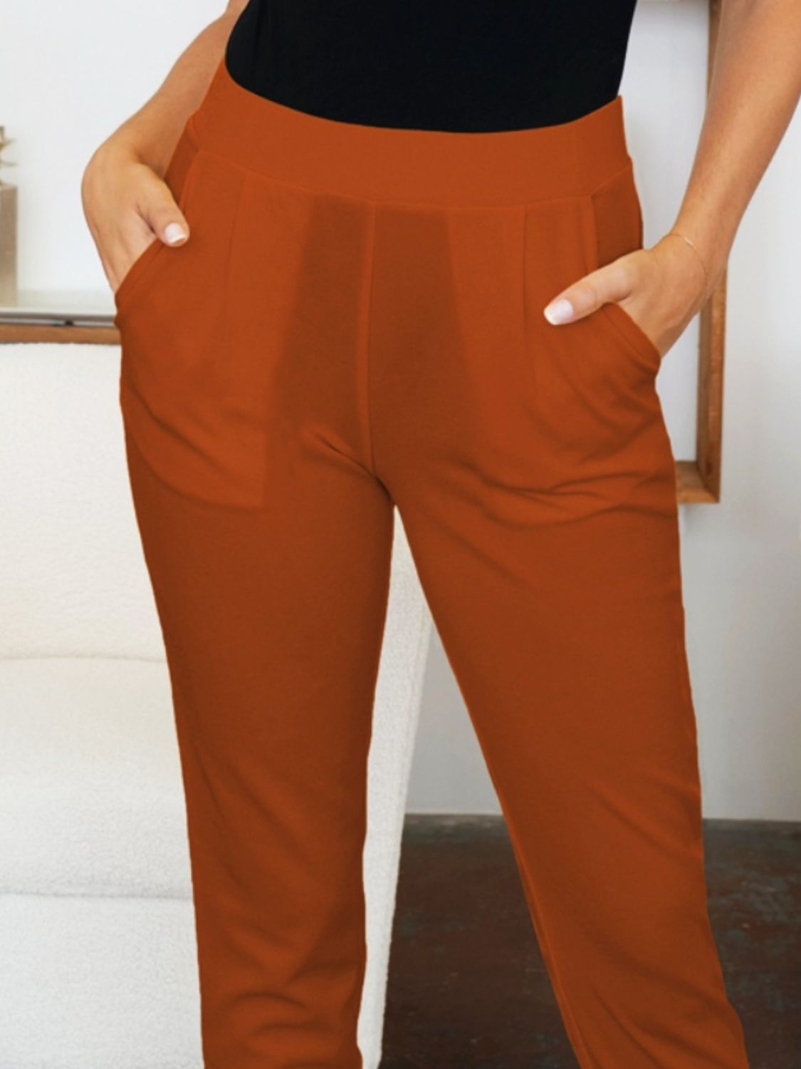 FAM-FAM Pocketed High Waist Skinny Pants