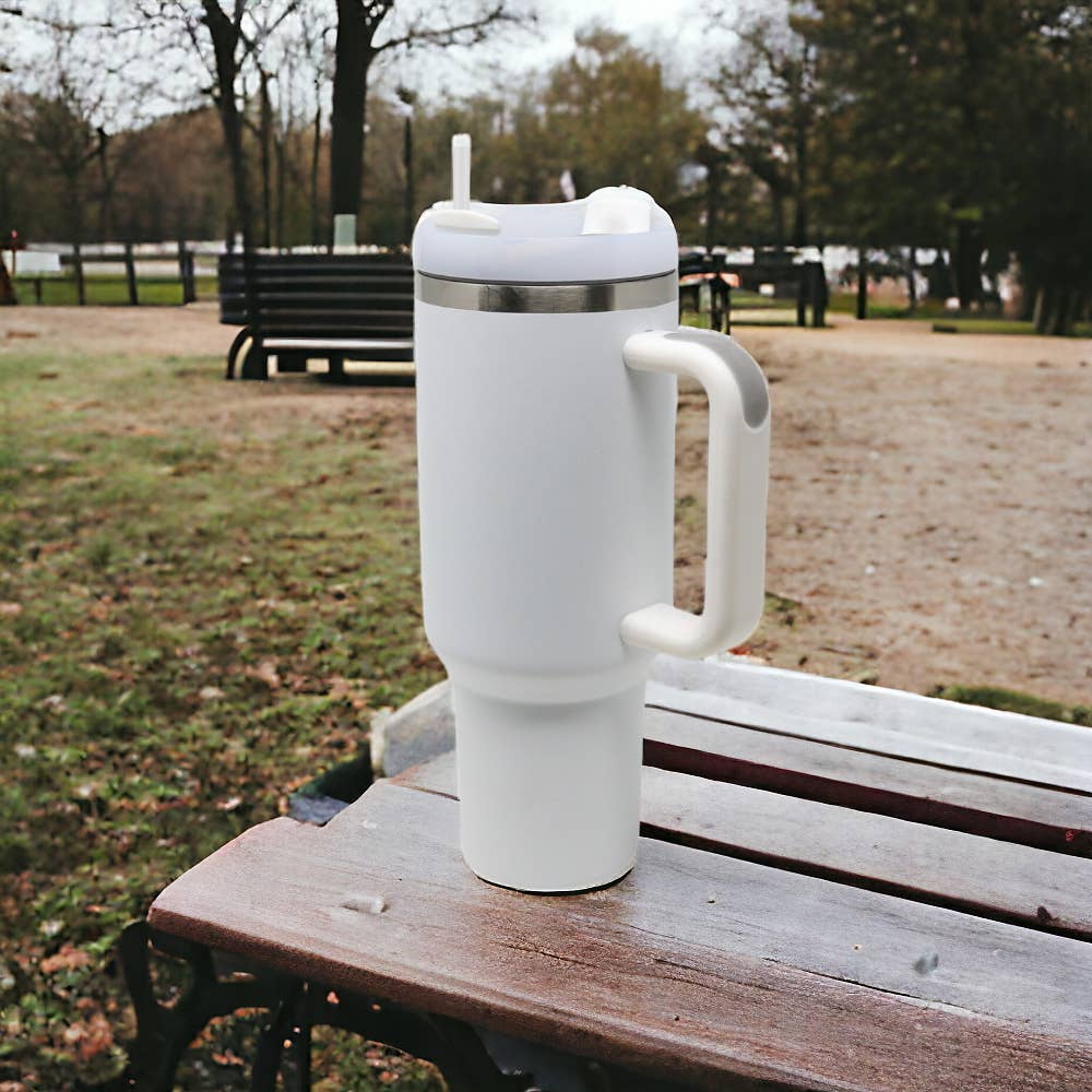 40 oz Oversized Insulated Tumbler | White