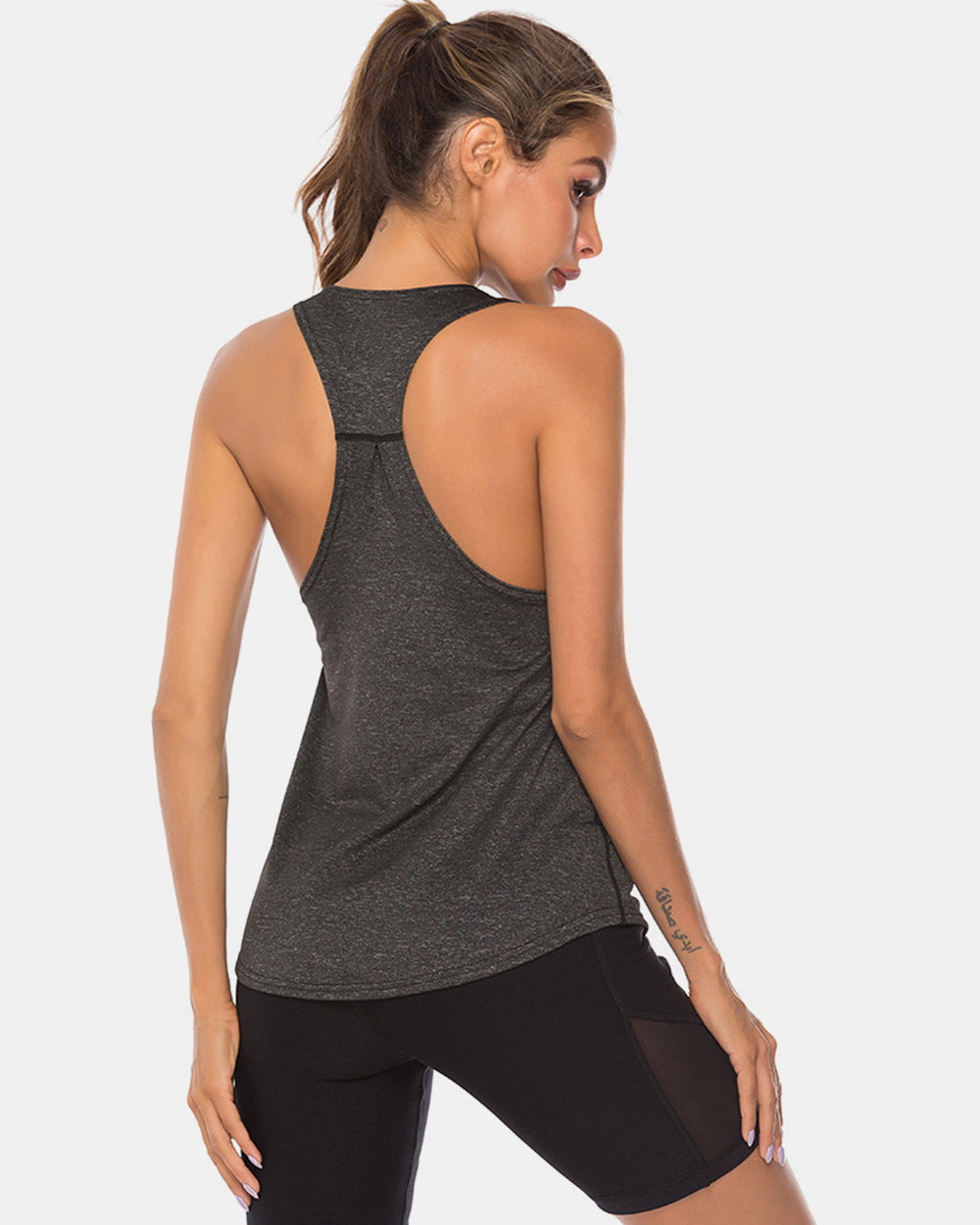 Goddess Size Scoop Neck Wide Strap Active Tank