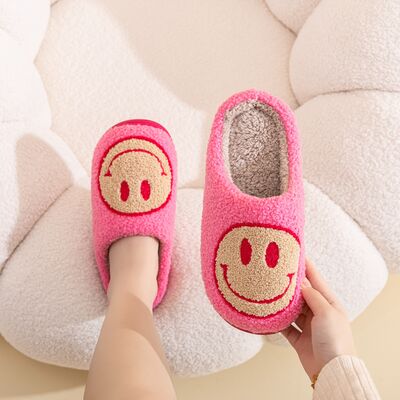 Melody Pink Smiley Face Slippers