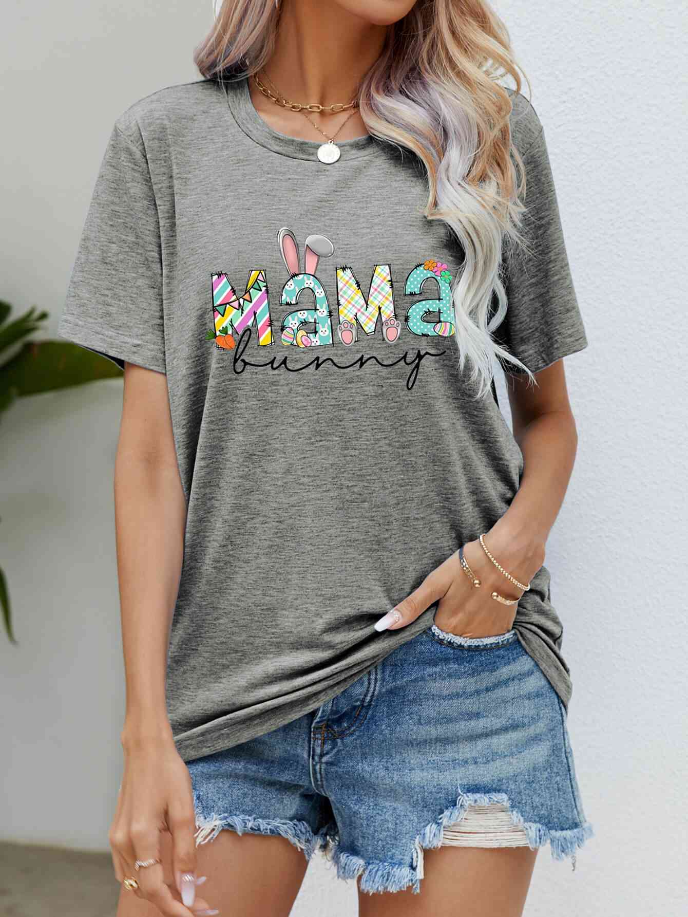 MAMA BUNNY Easter Graphic Tee