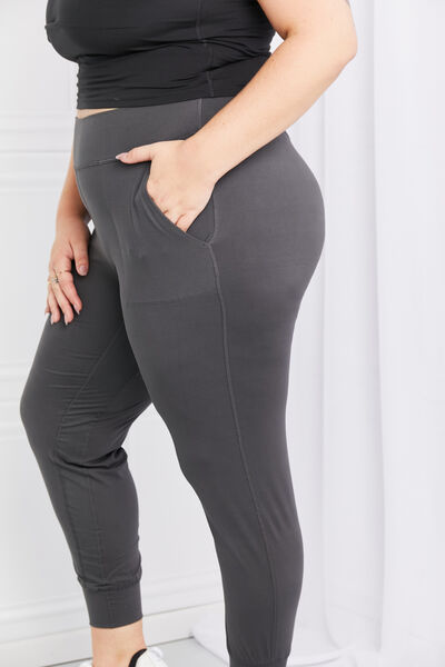 Full Size Pocketed High Waist Leggings